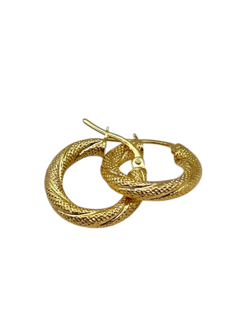 10k Gold ,fine snowfall style earrings size 1