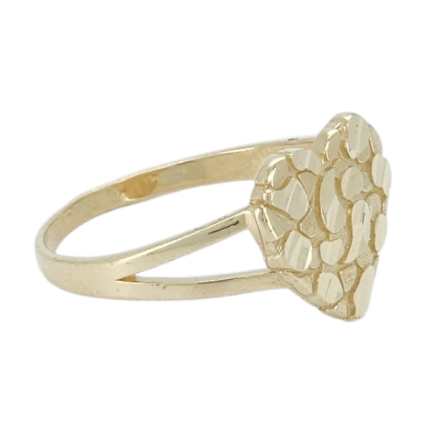 10k Gold Heart Fashion Ring Size 8.5