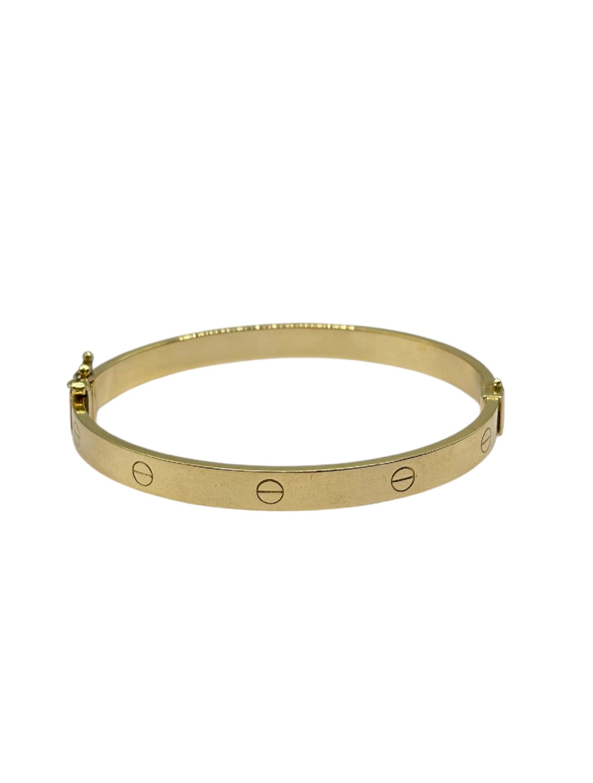 10k gold bracelet Cartier style size 17