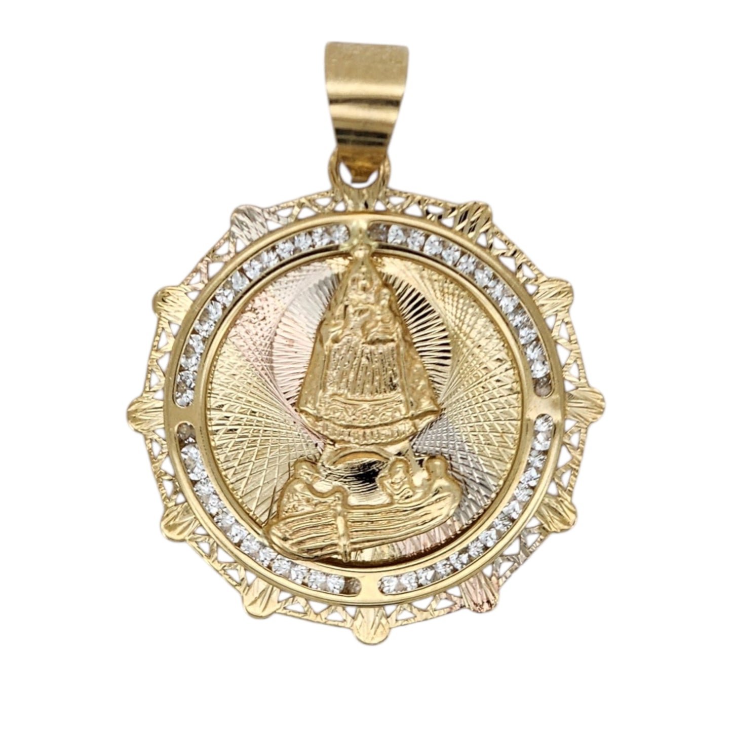 10k Gold Virgin De La Caridad Del Cobre Pendant