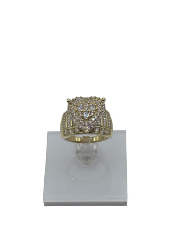 Heart ring for women 10k with cz stones size 8
