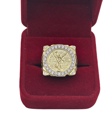 10k centenary ring with cz stones size 10