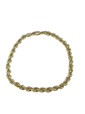 10k rope bracelet 8in 4.2mm