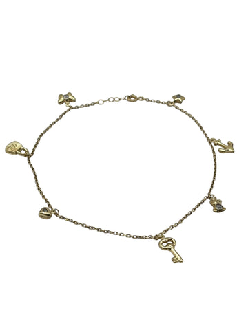 10k anklet bracelet 11in 1.3mm
