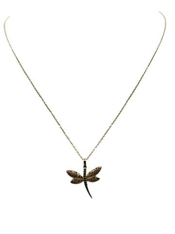10k chain with dragonfly pendant 16 to 18 in 0.8mm
