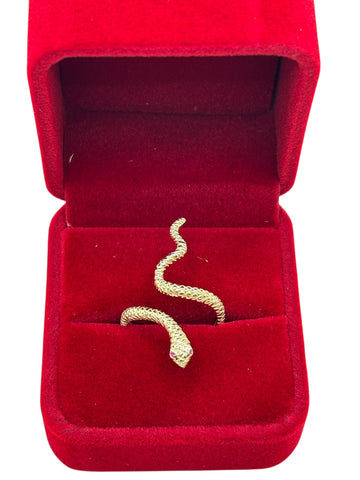 10k gold snake ring size 8