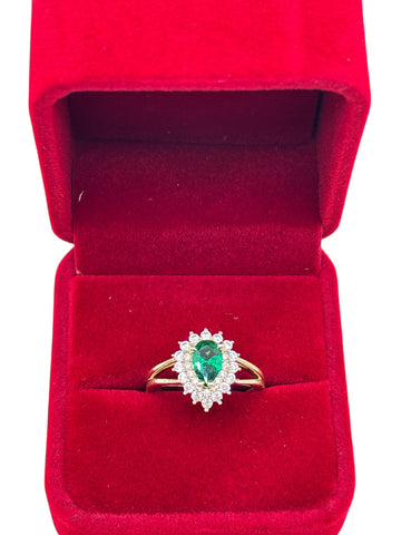 10k gold ring with cz stones 6.5