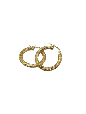 10k Gold earrings cine snowfall size 1