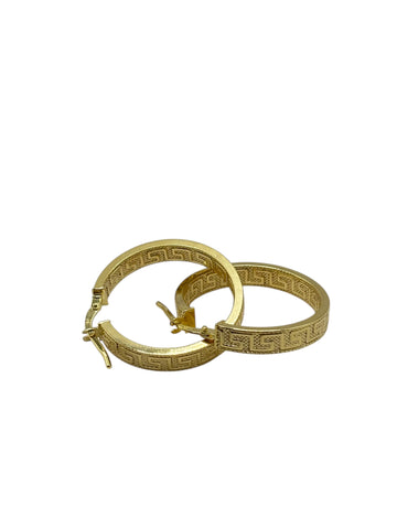 10k Gold ,thick medusa style earrings size 3