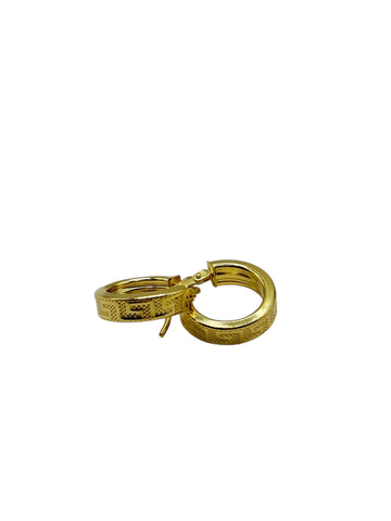 10k Gold, thick medusa style earrings size 1