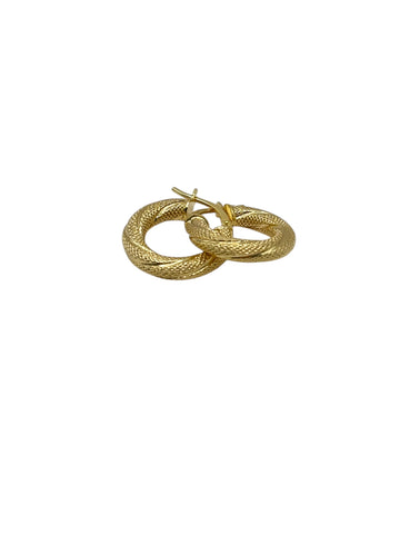 10k Gold ,thick snowfall style earrings size 1