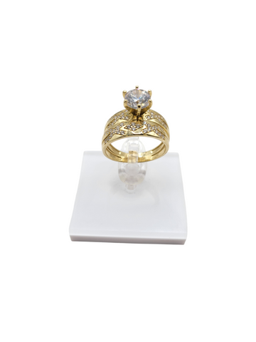Engagement rings 10K.Double. Size 7.5