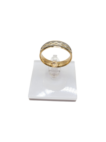 14K Two Tone Band Ring Size 11