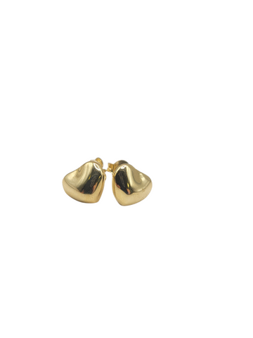 10K gold earrings. Smooth hearts.