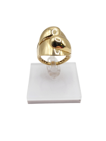 14K Gold Ring. Embracing Waves. Size 8.5