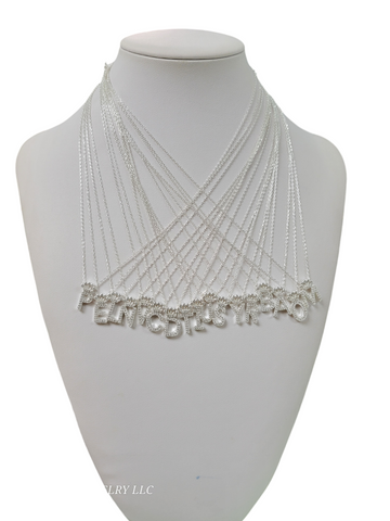 925 silver letter pendant chains