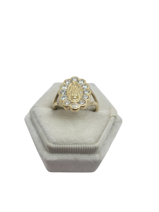 10K Gold Ring, Virgin. Size 8.5. CZ Stone
