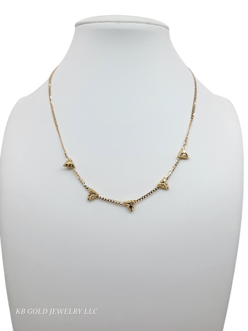 14K gold chain. Diamond Design . 16in 2mm