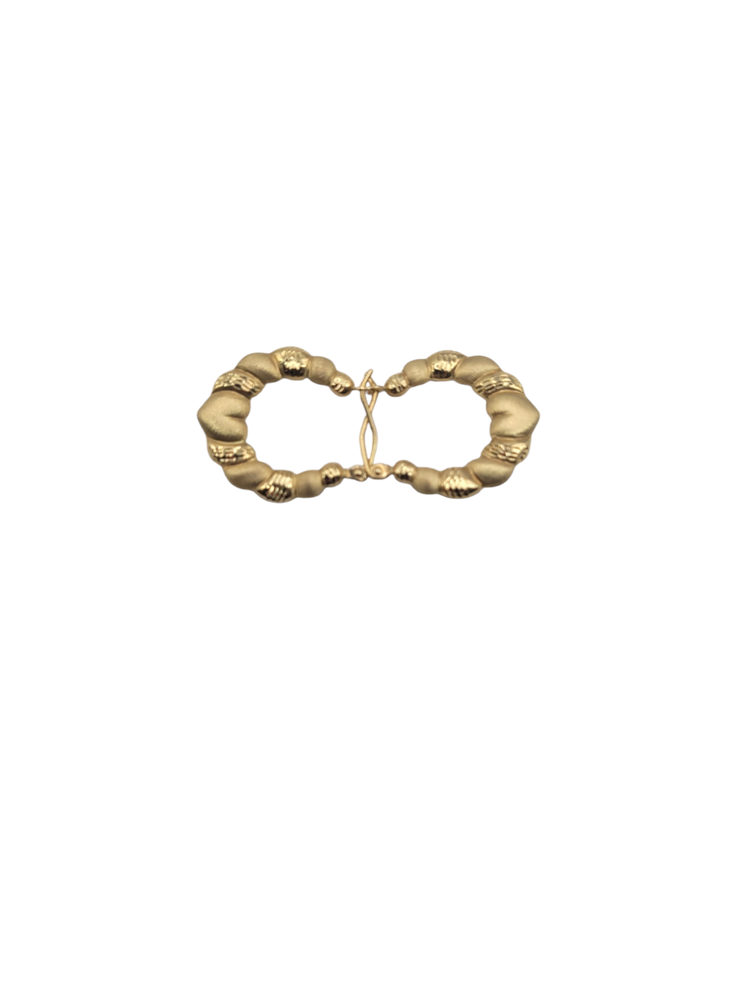14K gold earrings. Heart.