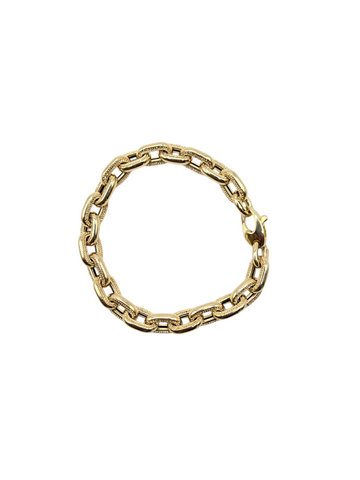 14k gold bracelet. 7.7in 9mm