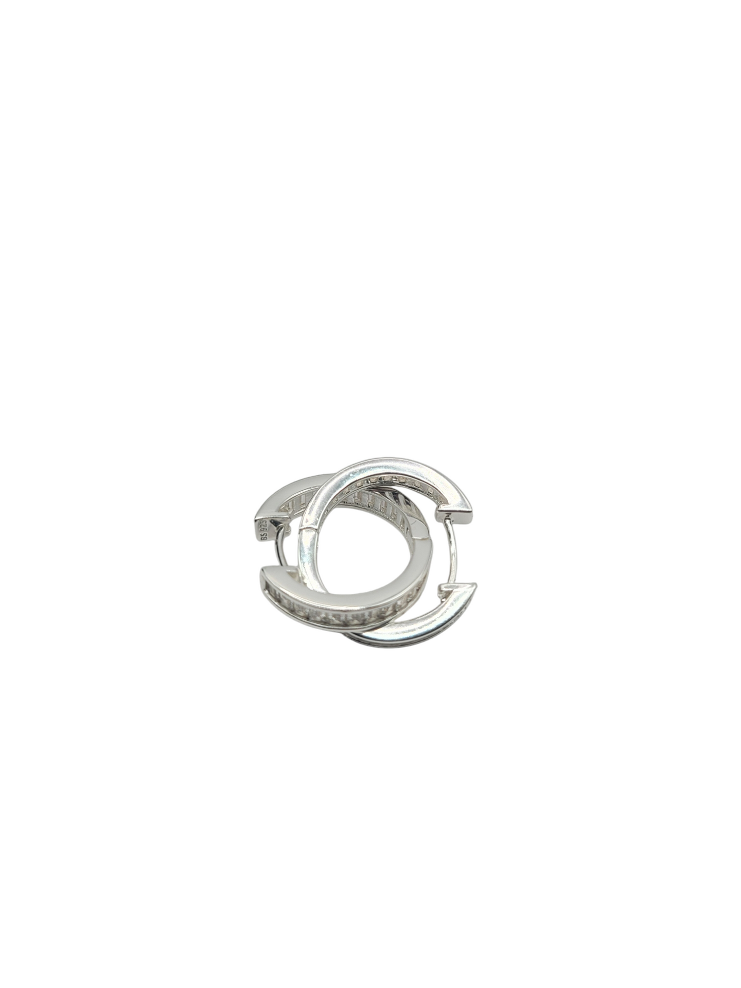 925 silver earrings. Design with CZ stone