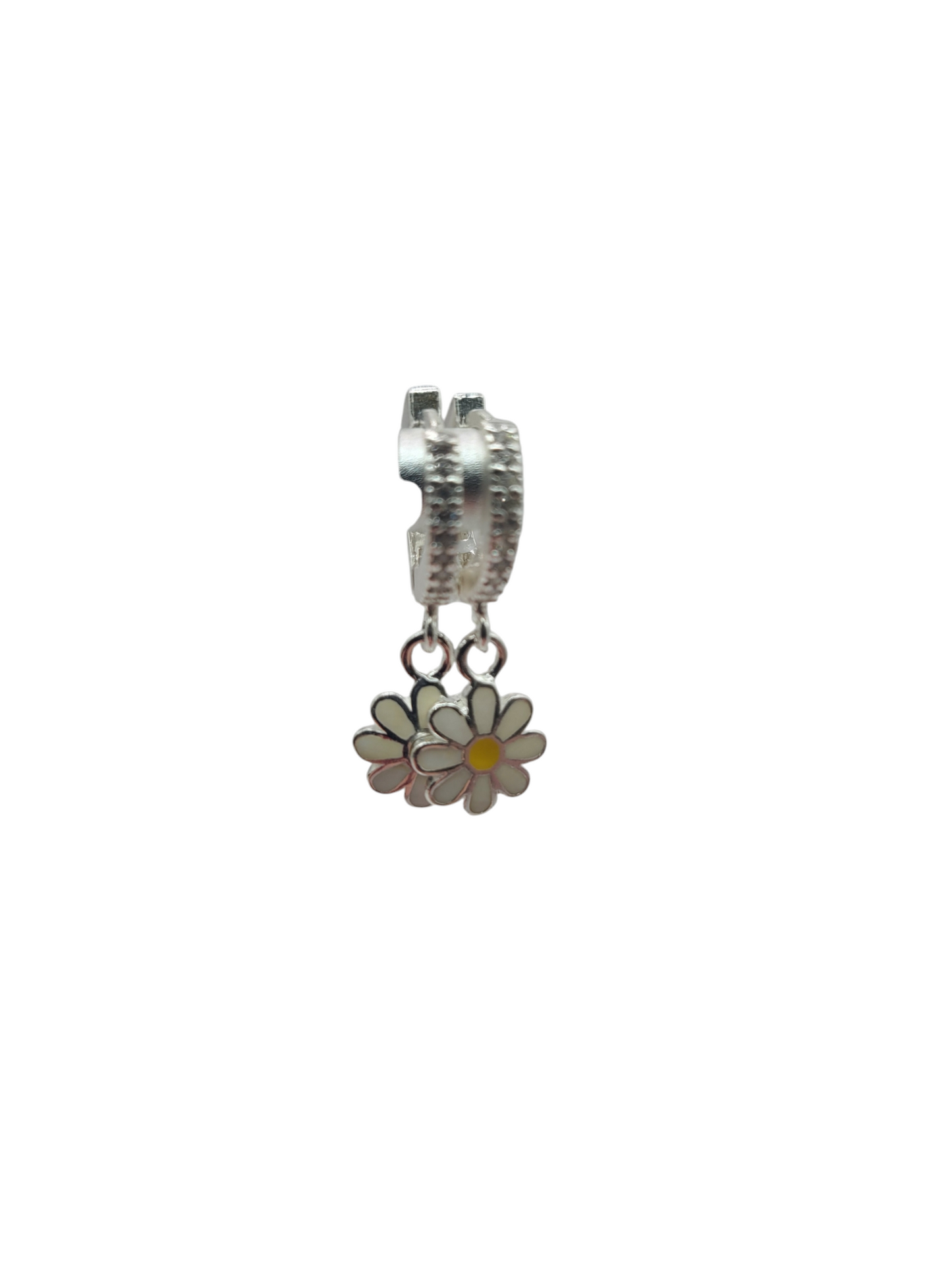 925 silver earrings. daisy flower