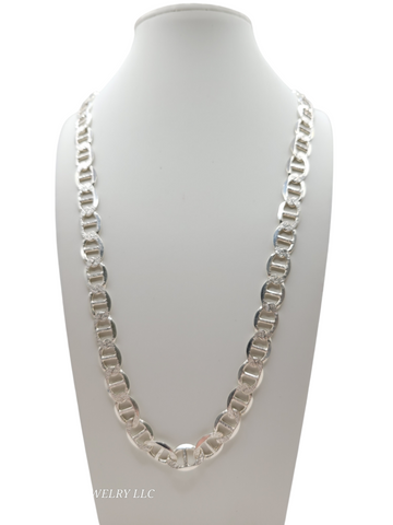 925 sterling silver chain. plain . 25in . 10mm