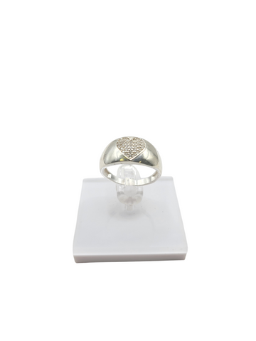 925 silver ring. Heart with CZ stone. Size 6.5