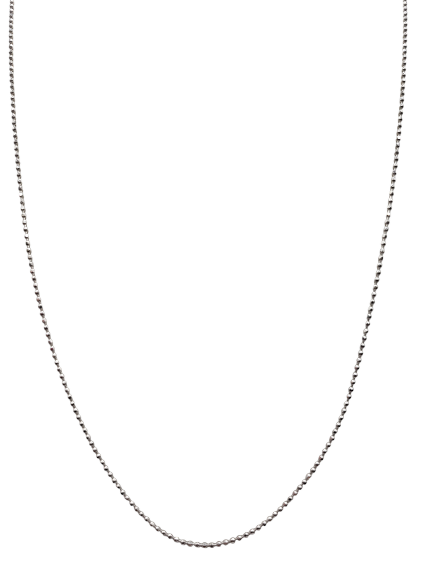 925 silver chain. Small beads. 22in. 1mm