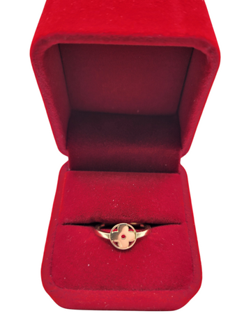 10K gold ring. Lotus flower. Size 6.5
