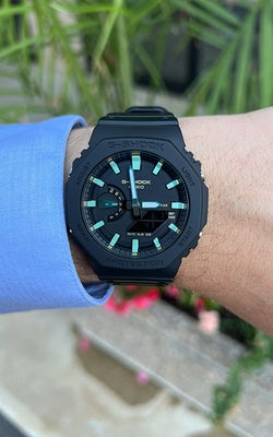 Casio G-Shock GA2100RC-1A Black Analog-Digital Watch. 1 year free insurance