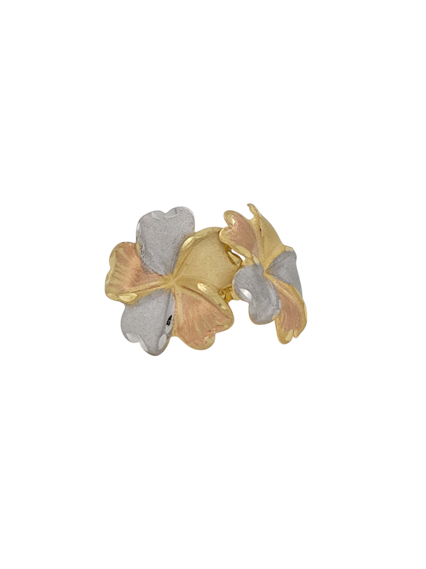 10k gold flower earrings