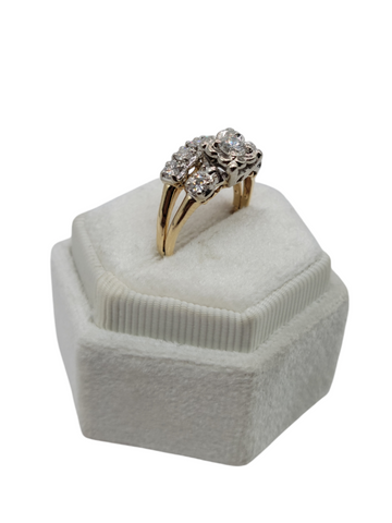 14k gold engagement ring with real diamonds 1.00ctw size 7.5