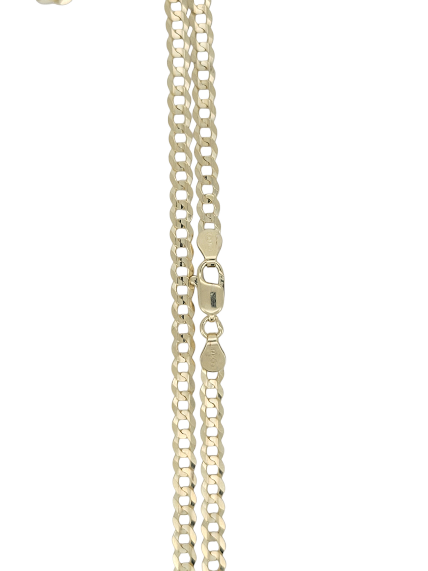 Solid 14K gold Cuban chain. Brilliant cut style. 24in . 3mm