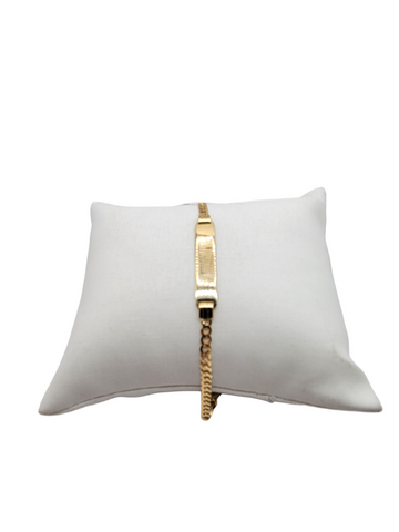 10K gold bracelet. Baby. 6in. 3mm