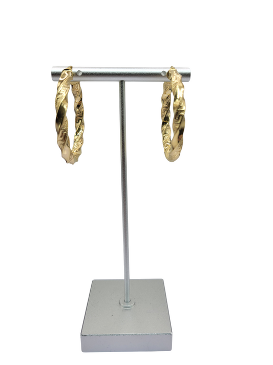 10K gold earrings. Meduza style. Super thick. Size 4