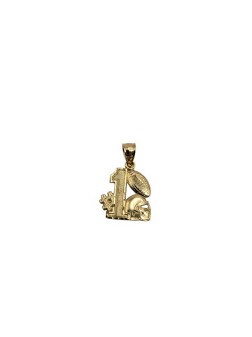 10K gold pendant. Number one in  soccer.