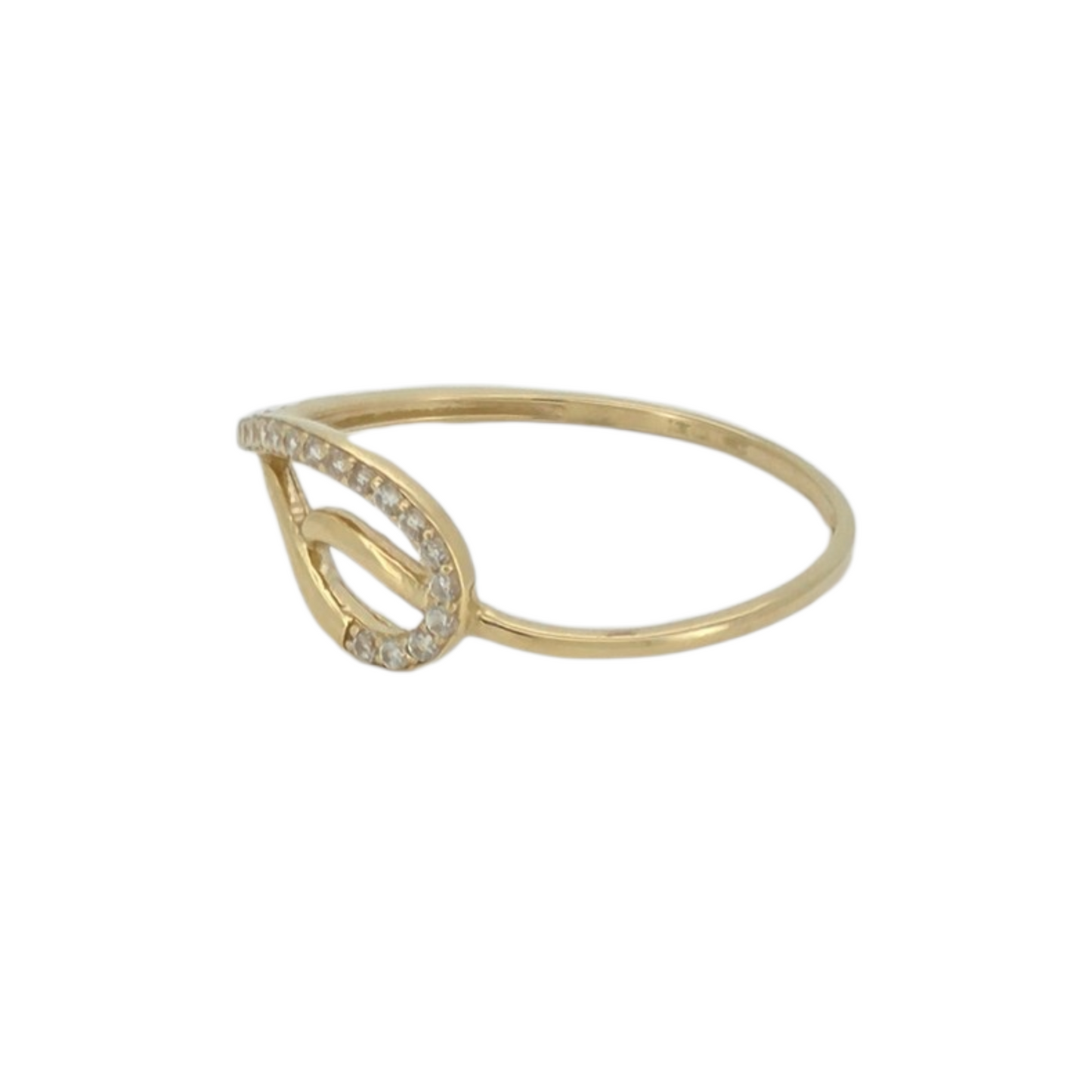 10k Gold Fancy Ring. CZ Stones. Size 9