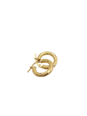 10K gold earrings. Snowfall. Size 1 fine.