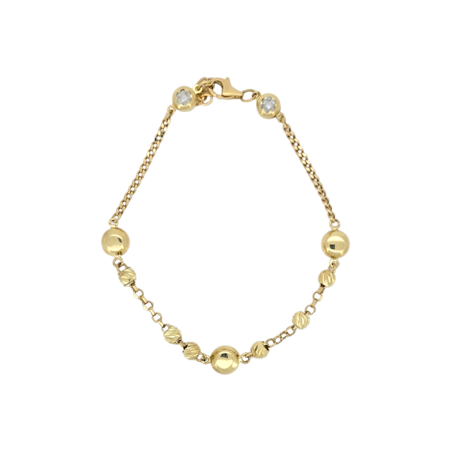 10K Gold Fancy Bracelet. 7in
