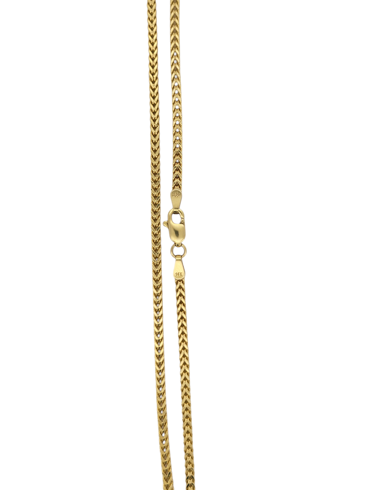 14K gold chain. Franco style. 22in . 2mm