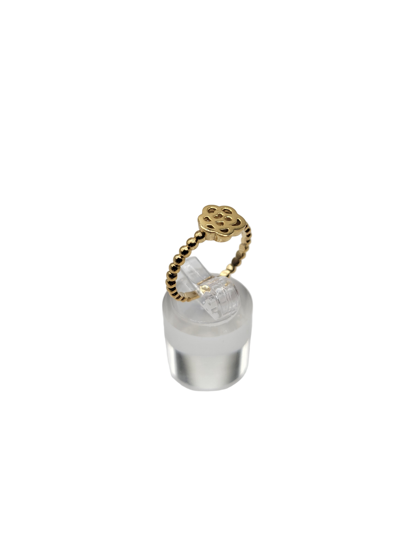 10K gold ring. Flower and shell style. Size 8