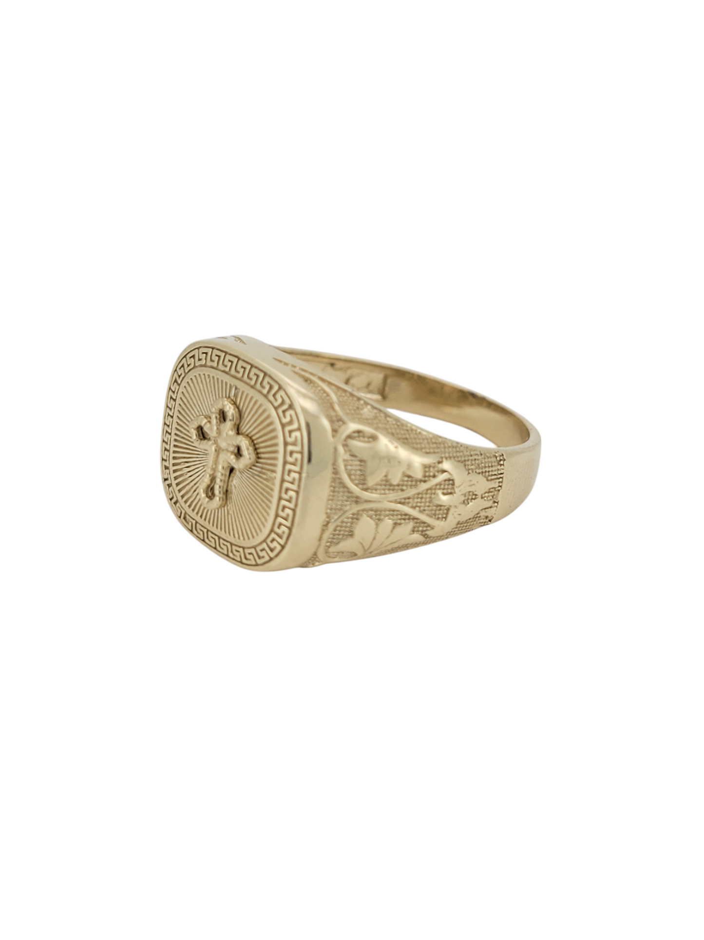 10K gold ring. Cross. Size 10.5