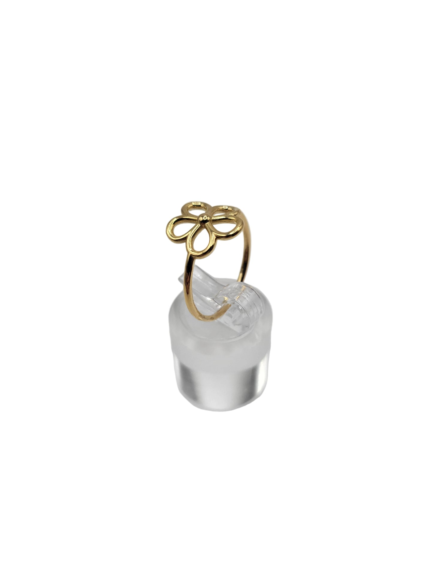 10K gold ring. 5-petal flower. Size 8