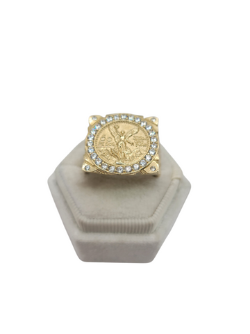 10K gold ring, angel style, CZ stone. Size 10