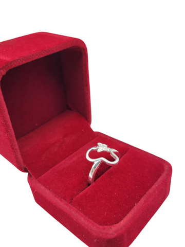 925 silver ring. Heart and butterfly. Size 6.5
