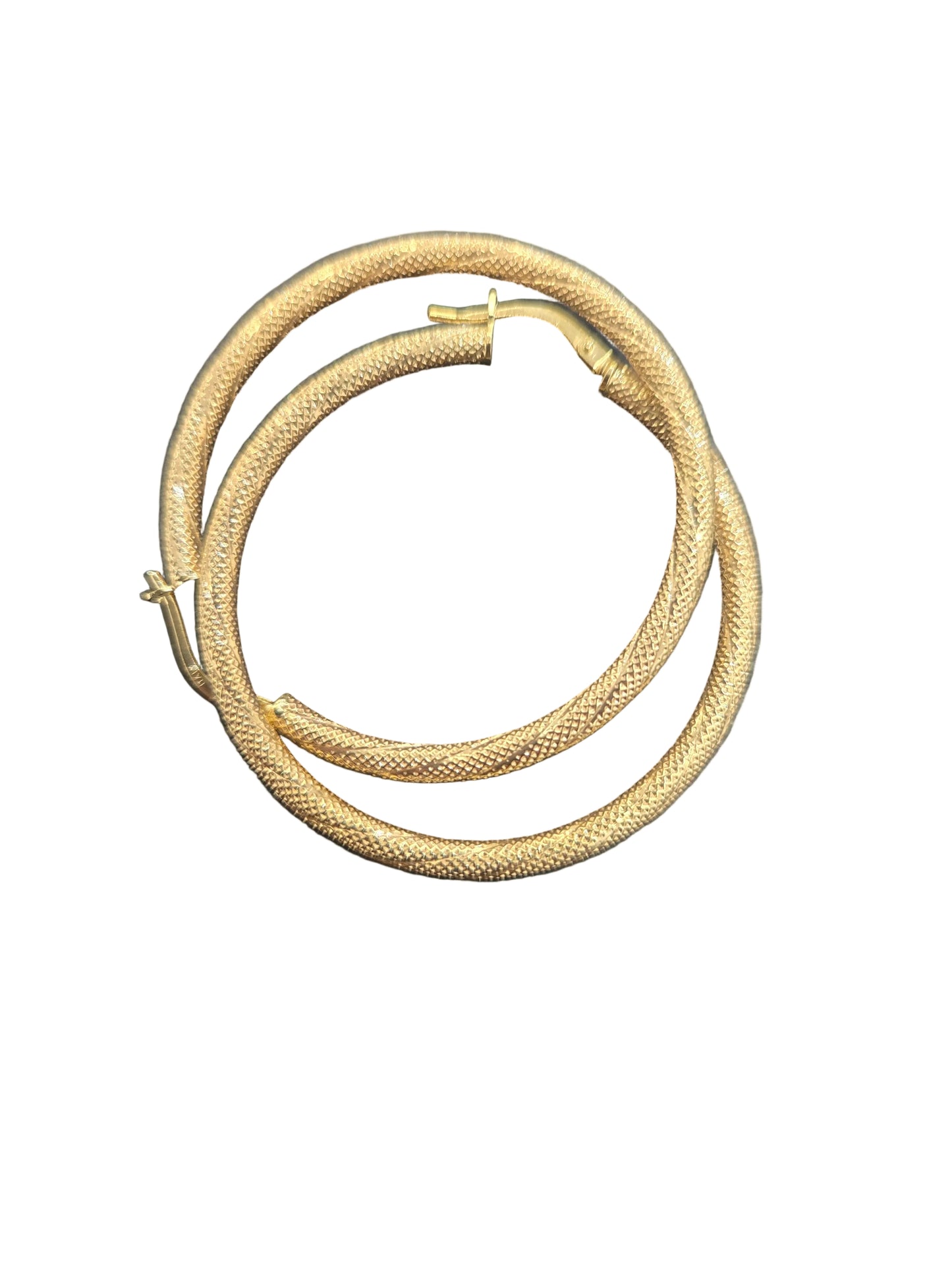 10k yellow gold hoops