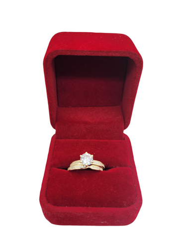 10K Gold Engagement Rings. Duo. CZ Stones. Size 7