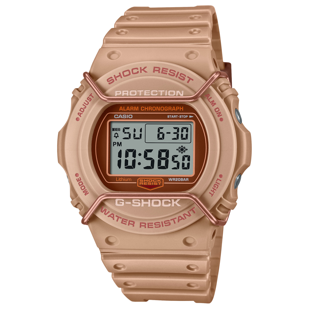 Casio G-Shock DW-5700PT-5D Brown Tone on Tone Digital Casual Sports Men's Watch