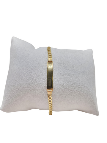 10K gold bracelet. plate . 6in.4mm